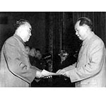 1955年9月27日，毛泽东颁发授予朱德元帅军衔的命令状