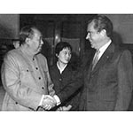 1972年2月21日，毛泽东在中南海会见美国总统尼克松